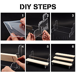 3-stöckige montierte transparente Acryl-Organizer-Display-Riser&nbsp;ODIS-WH0029-89A-01