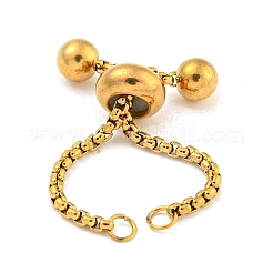 Verstellbare 304 Edelstahl Box Kette Schieber Armband machen&nbsp;MAK-L038-001G-01