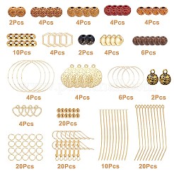 DIY-Set zum Herstellen von Ohrringen aus Holzperlen&nbsp;DIY-SC0017-64