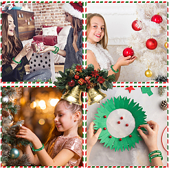 12 Stück Silikonkordel-Armbänder mit Weihnachtsmotiv&nbsp;BJEW-CN0001-07