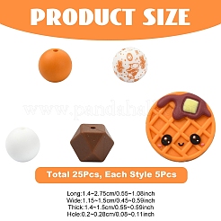 25 Stück 5 Arten Silikonperlen&nbsp;SIL-YW0002-65