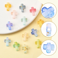130 Stück transparente Acrylperlen in 10 Farben mit Farbverlauf.&nbsp;OACR-FS0002-05