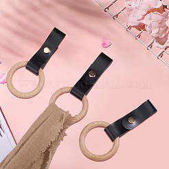 3 x Handtuchhalter aus PU-Leder&nbsp;HJEW-CN0001-37