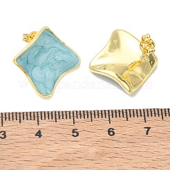 Messing-Emaille-Ohrstecker für Frauen&nbsp;KK-CBA760A-07G-03