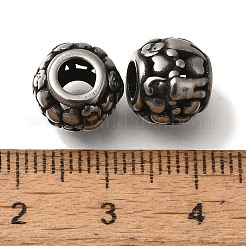 304 Edelstahl-Europäische Perlen&nbsp;STAS-D191-12F-AS