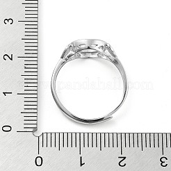 Flacher runder verstellbarer 925 Sterling Silber Ring Komponenten&nbsp;STER-G042-10P