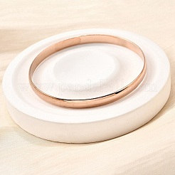 Bracelets unis en acier inoxydable 304 pour femmes&nbsp;BJEW-V004-02B-RG