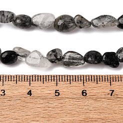 Natur schwarz Rutilquarz Perlen Stränge&nbsp;G-F439-08