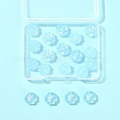 20pcs perles de verre transparentes peintes à la bombe&nbsp;GLAA-FS0002-40C