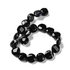 Chapelets de perles perles en agate noire naturelle&nbsp;G-K357-B01-01