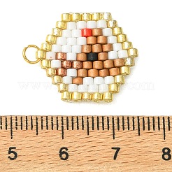 Pendentifs de Noël cylindriques en acier inoxydable 304 et perles de verre&nbsp;PALLOY-MZ01445