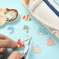 Colgantes de esmalte de aleación 24pcs 8 estilos&nbsp;ENAM-CJ0004-31