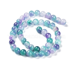 Facettierte rondellgefärbte naturweiße Jade-Perlenstränge&nbsp;G-D073-01E