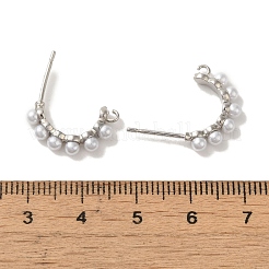 Risultati degli orecchini a bottone in ottone con placcatura a cremagliera&nbsp;EJEW-R162-32P