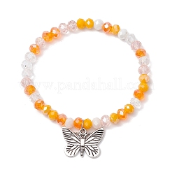 5 pz braccialetti con ciondolo a farfalla in lega&nbsp;BJEW-JB11730