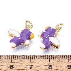 Colgantes de esmalte de latón&nbsp;KK-T072-27A-G