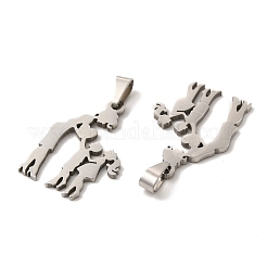 Pendentifs en acier inoxydable 201 anti-ternissement pour la fête des mères/fête des enseignants&nbsp;STAS-K251-012