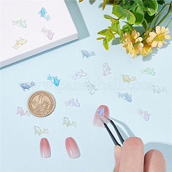420 cabochon in resina con polvere glitterata di 7 colori&nbsp;MRMJ-CP0001-04