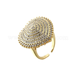 Micro ottone spianare anelli gemelli zirconi&nbsp;RJEW-V007-06G
