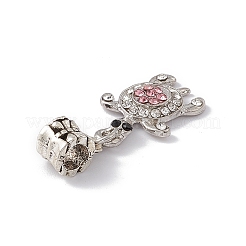Charms pendenti europei con strass in lega di tartaruga&nbsp;ALRI-E002-01AS-02