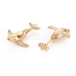 Pendenti in zirconi cubici trasparenti in micro pavè di ottone&nbsp;KK-S356-471-NF