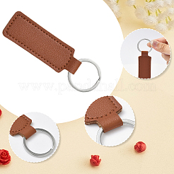 16 Stück 16 Stile PU-Leder-Schlüsselanhänger&nbsp;KEYC-SC0001-88