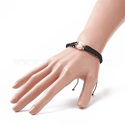 2pcs 2 Stil Naturperlen geflochtene Perlenarmbänder Set mit Nylonschnur für Frauen&nbsp;BJEW-JB09141-02