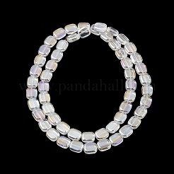 Brins de perles de verre de galvanoplastie transparentes&nbsp;EGLA-P049-02A-AB02