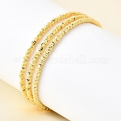 Bracciali multifilo in ottone con perline rotonde per donna&nbsp;BJEW-D317-07G