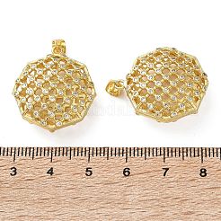 Pendenti in zirconi cubici trasparenti in micro pavè di ottone&nbsp;KK-D221-19G-06