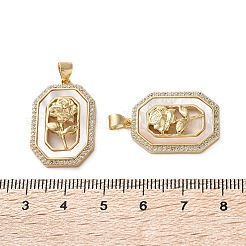Colgante micropavé cubic zirconia de latón&nbsp;KK-U070-16G