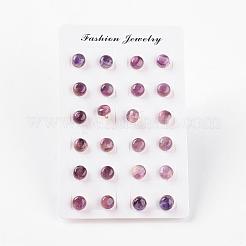 Naturelles améthyste boucles d'oreille&nbsp;EJEW-G223-A11