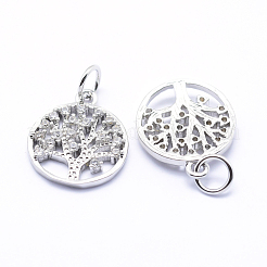 Breloques en laiton avec zircone cubique de micro pave&nbsp;ZIRC-L070-06P