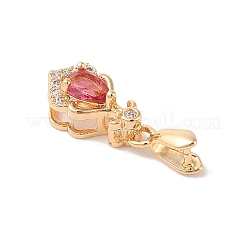 Micro pavè in ottone dorato con zirconi trasparenti per rompighiaccio&nbsp;X-KK-B100-049G-03