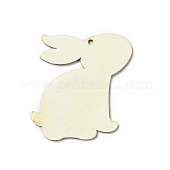 Gros ornements de pâques en bois naturel inachevé&nbsp;WOOD-G010-01B
