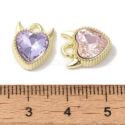 Charms aus plattierender Legierung mit Herz-Rack&nbsp;FIND-I039-29G