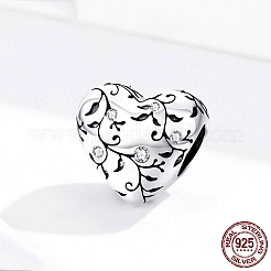 925 Silber Euorpean Perlen&nbsp;STER-FF0012-02AS