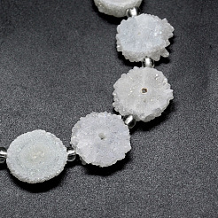 Natürliche Druzy Quarzkristall-Perlenstränge&nbsp;G-F582-A15