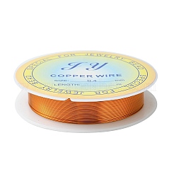 Fil de cuivre rond pour la fabrication de bijoux&nbsp;CWIR-R001-0.4mm-M