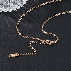 Collares de cadena de cable de acero inoxidable 304 de 2 mm para mujer&nbsp;SA-CBACA62-01RG