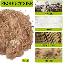 Soie de jute pour nid d'oiseau&nbsp;DIY-CN0003-19A