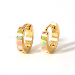 Pendientes de aro esmaltados de acero inoxidable 304&nbsp;FS1910