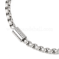 2 Stück 2 Stile anlaufgeschützte 304 Edelstahl-Boxketten-Armbänder für Paare&nbsp;BJEW-JB12634