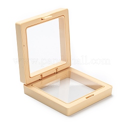 Boîte d'affichage de bijoux de suspension de film mince de pe transparent carré&nbsp;LS-CON-D009-01B-01