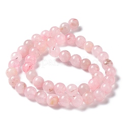 Brins de perles teintes en quartz rose naturel&nbsp;X-G-B046-07-6MM