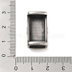 Breloques coulissantes/perles coulissantes en acier inoxydable 304 de style tibétain&nbsp;STAS-L274-005AS