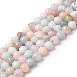 Morganite naturelle chapelets de perles rondes, 8mm, Trou: 1mm, Environ 47 pcs/chapelet, 15.5 pouce.