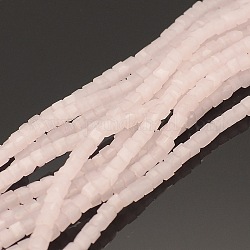 Imitation Jade Glass Cube Beads Strands, Faceted, Pink, 3x3x3mm, Hole: 1mm,  about 98pcs/strand, 13.8inch