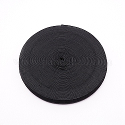 Flache elastische Kordel mit Knopfloch, verstellbares Band, für Hosenknopfverlängerer, Schwarz, 20 mm