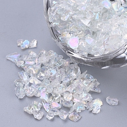 Transparent Glass Seed Beads, For Nail Art Decoration, No Hole/Undrilled, Chip, Clear AB, 1.5~3x1.5~2x1.5~2mm